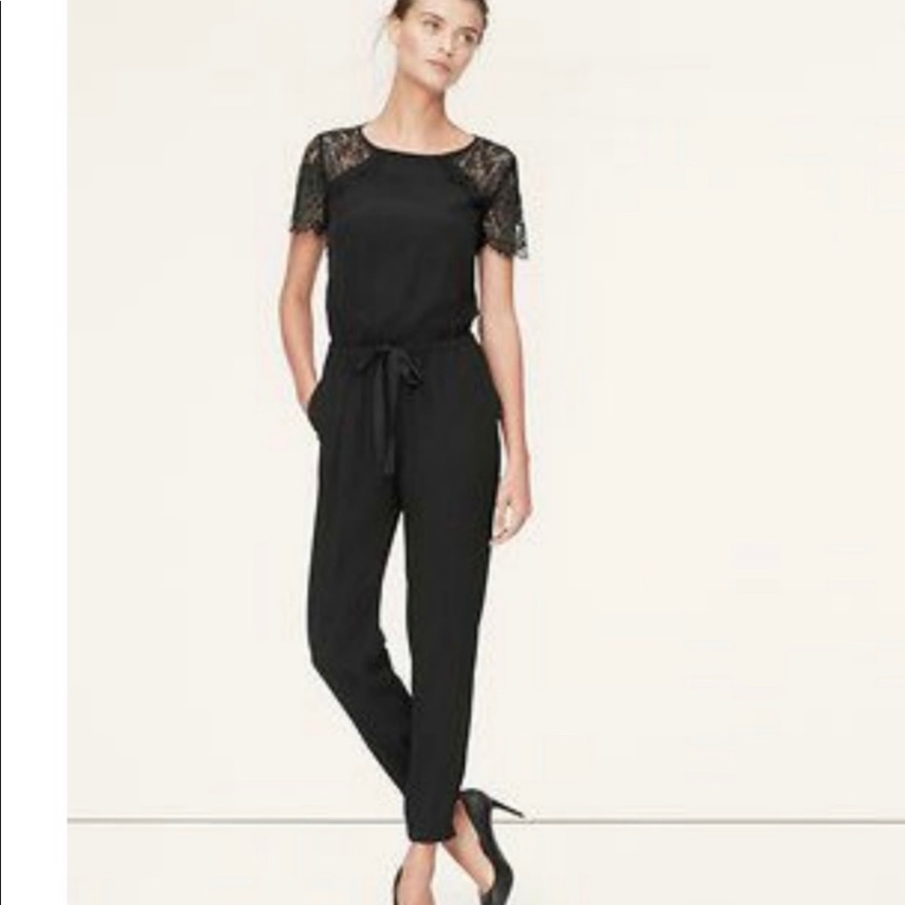 Ann Taylor Loft Black Lace Jumper